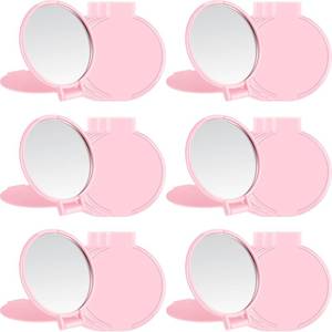 lot 872 image: Jetec 10 Pieces Compact Mirrors Bulk, Mini Folding Pocket Mirrors for Purse, Small Portable Makeup Stuffs for Travel, Girls, Party Favors, Wedding Birthday Goodie Bags (Pink) - Retail $9