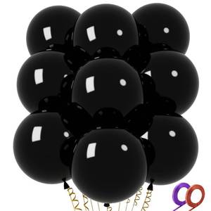 lot 873 image: 32Pcs Black Big Balloons 18 Inch, Round Large Latex Party Balloons for Birthday Wedding Decorations. (black) - Retail $10
