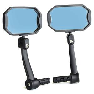 lot 881 image: BriskMore Bar End Bike Mirrors, High��Definition Convex Blue Glass Lens for E-Bike Handlebars, Scratch Resistant, Safe Rearview 1 Pair Bicycle Mirror(Right And Left Side) BT-015B - Retail $20