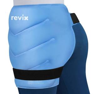 lot 919 image: REVIX Extra Large Hip Ice Pack Wrap, Flexible Gel Ice Pack Reusable for Hip Replacement, Cold Compress Therapy for Sciatic Nerve & Hamstring Muscle Discomfort, Blue - Retail $30