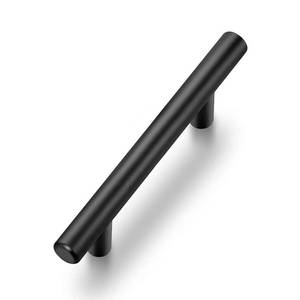 lot 960 image: Ravinte 1 Pack 5 Cabinet Pulls Matte Black Stainless Steel Kitchen Drawer Pulls Cabinet Handles 5Length, 3 Hole Center - Retail $7