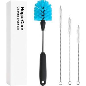 lot 992 image: HogarCare Bottle Brush with Stainless Steel Handle, Straw Cleaner Brushes, Kitchen Cleaning Scrubber for Baby Bottle, Cups, Wine Glasses, Coffee Mugs, Tumblers, Blue - Retail $8