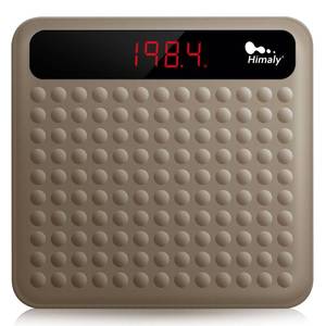 lot 994 image: himaly Digital Body Weight Scale Bathroom Scale, Step-On Technology High Precision Measurements Scales with Large Non Slip Silicone Platform and LCD Digital Display, 400lbs180kg Capacity, Brown - Retail $24