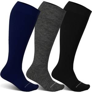 lot 999 image: Sockswift Bamboo Viscose Plus Size Compression Socks Wide Calf 15-20mmHg Knee High Sock for Nurses, Pregnant Women, Travel - Retail $19