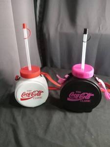 lot 6307 image: Coca-Cola Classic Sipper Cup with Straw and Lanyard 2-Pack