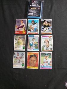 lot 6326 image: BCW Card Sleeves Lot 9 Baseball Cards with Thick Card Sleeves 2x3