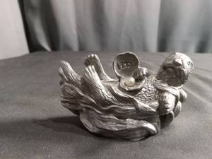 lot 6351 image: 1995 Micheal Ricker Pewter sea otter