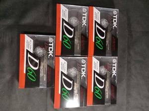 lot 6194 image: TDK D60 Blank Audio Cassette Tapes - Lot of 5