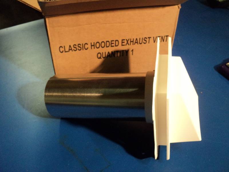 lot 4533 image: (1) Mid America Classic Hooded Vent, Color number 123, white with metal