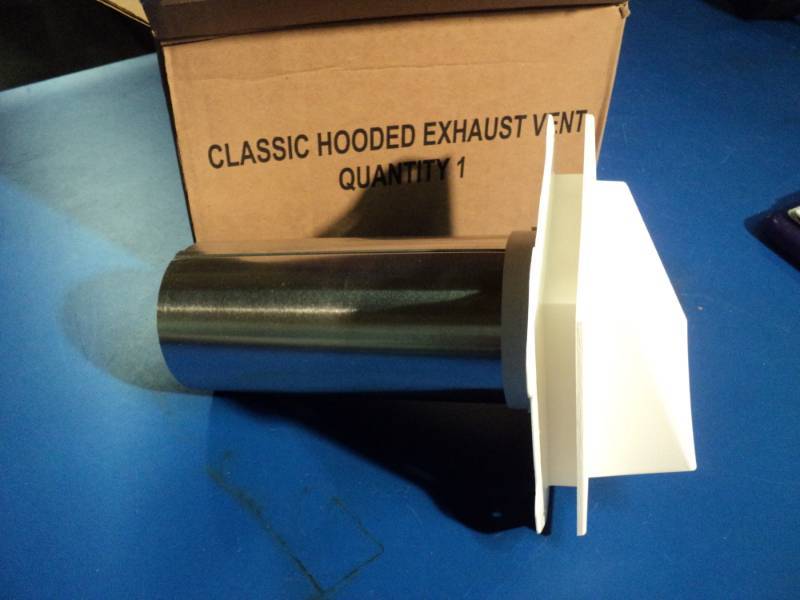 lot 4534 image: (1) Mid America Classic Hooded Vent, Color number 123, white with metal