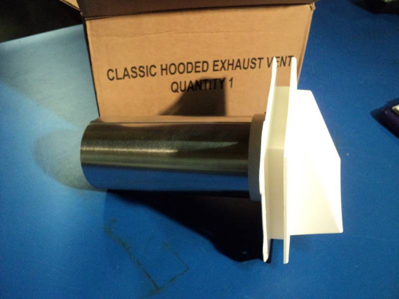 lot 4535 image: (1) Mid America Classic Hooded Vent, Color number 123, white with metal