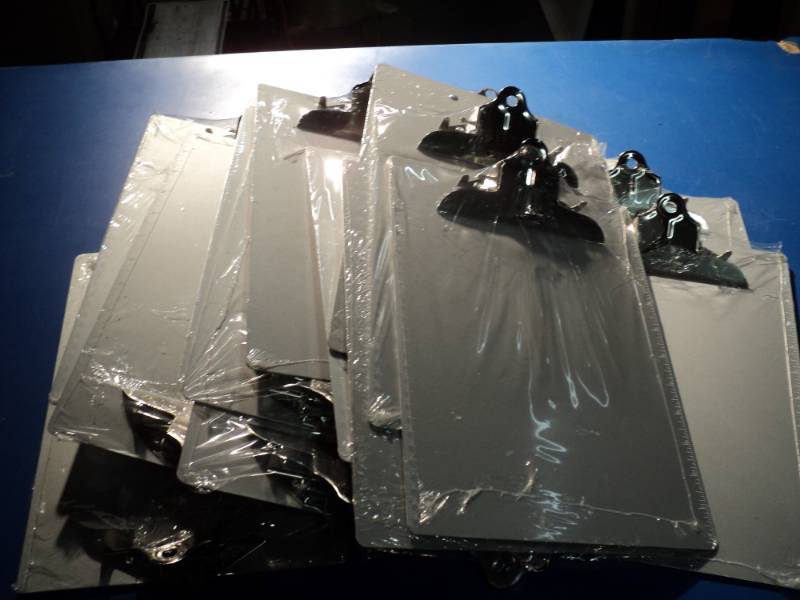 lot 4587 image: (16) ct. lot Skilcraft metal clipboards, PN3387
