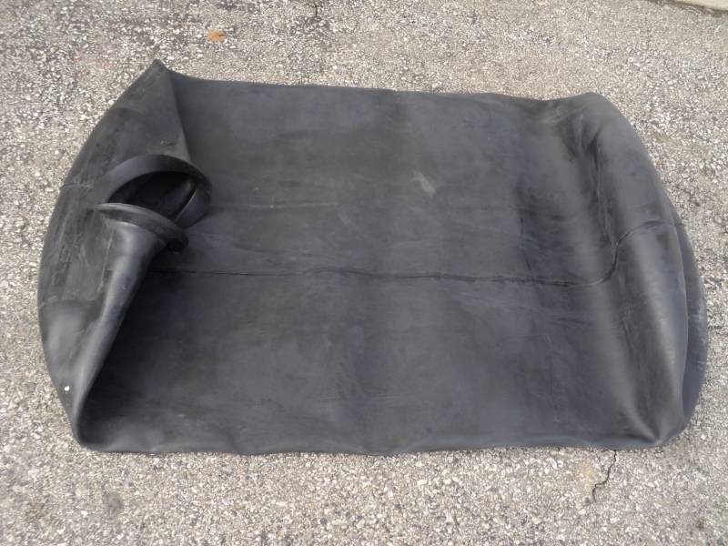 lot 4621 image: Rubber Bladder approx. 44 x 36 w 6 diameter neck