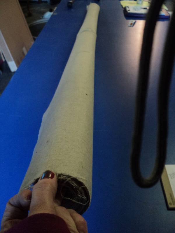 lot 4669 image: (1) roll Vinyl wall covering, Canvas look, Color Natural, 6 x approx 5 yards