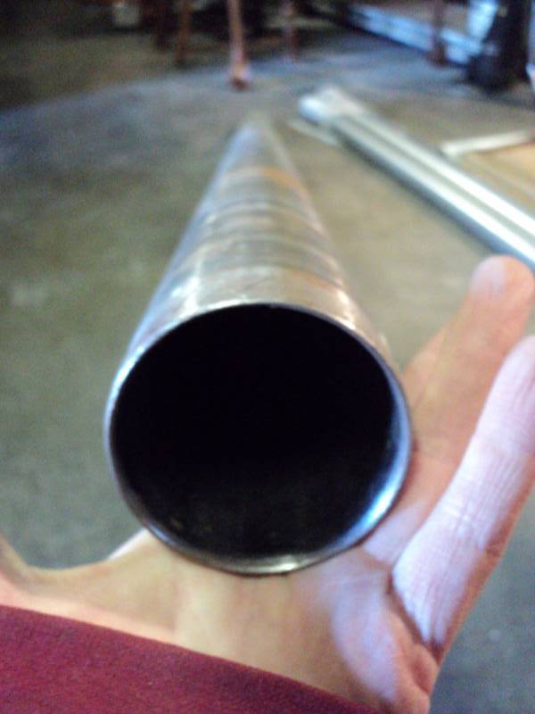 lot 4673 image: (1) piece steel tube stock 87 x 2-12 diameter