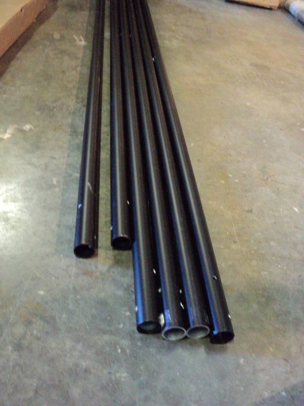 lot 4688 image: (6) ct. lot steel poles (4) 80 x 1 ID, (2) 71 x 1 ID