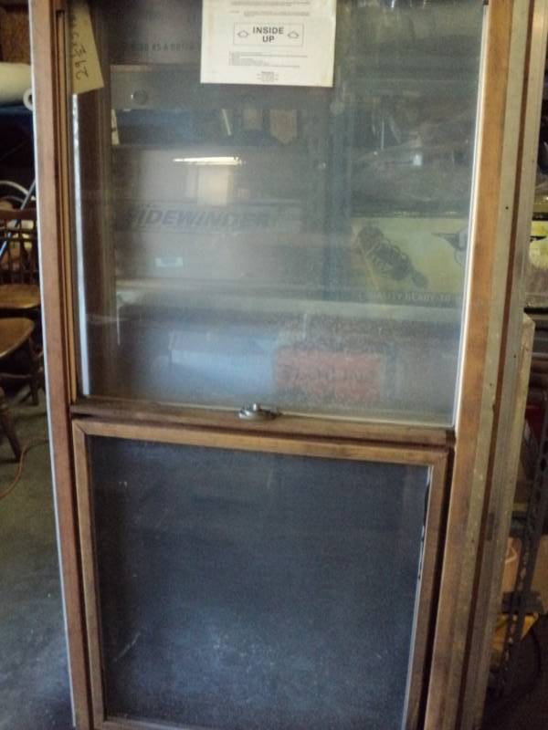 lot 4690 image: (1) Wooden Frame window with Aluminum, 29-12 x 59-12