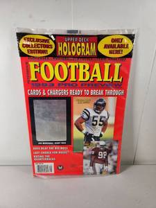 lot 123 image: Upper Deck Hologram Football 1993 Pro Preview Cards & Chargers