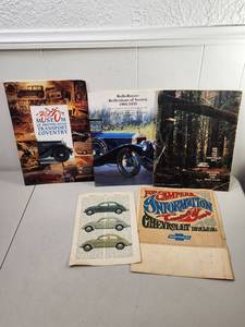 lot 134 image: Lot of 5 Automotive Books and Brochures Rolls-Royce, Museum, Ford Camper, Chevrolet