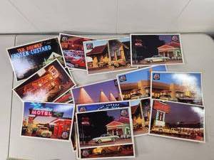 lot 139 image: Route 66 Motel Photographs Postcard Lot Neon Signs Americana