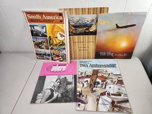 lot 146 image: Lot of 5 Vintage Airline and Travel Brochures Pan Am TWA Maurintours