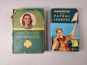 lot 153 image: Girl Scout Handbook Intermediate Program 1940 & Handbook for Patrol Leaders