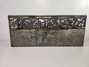 lot 185 image: Decorative Metal Planter Box with Ornate Filigree Trim