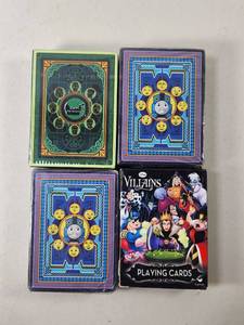 lot 210 image: Playing Cards Lot 4 Decks Disney Villains Thomas Tank Engine Sealed