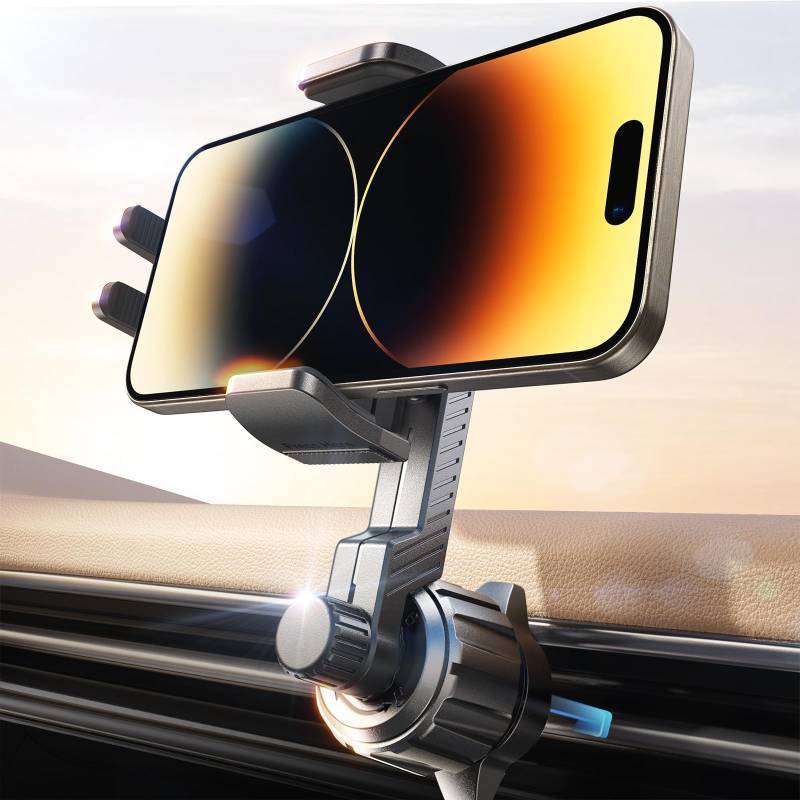 lot 46509 image: Universal Phone Holder for Car, Never Fall Off Car Vent Phone Mount, Vent Phone Mount for Car Stable for iPhone 17 Pro Max, Samsung, Google, All Smartphones, Black - Retail $13