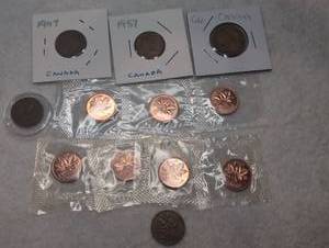 lot 1012 image: Canadian Cent Coins Collection - 10 ct