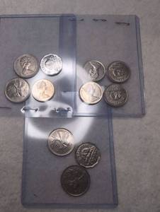 lot 1015 image: Canadian Coins Coins Cents Dollars Mixed Denominations - 9 ct