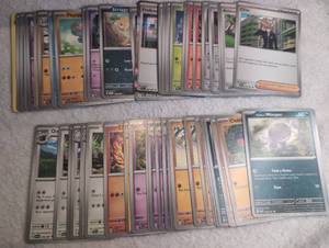 lot 1120 image: Pokemon Trading Card Game Lot Paldean Wooper Supporter Trainer Basic Energy- 60 ct