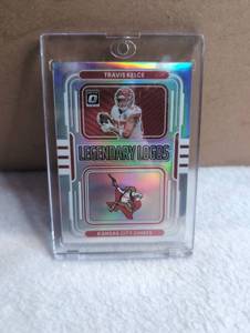lot 1301 image: Kansas City Chiefs Travis Kelce Football Card 2022 Panini Donruss&nbspLegendary Logos LL-12