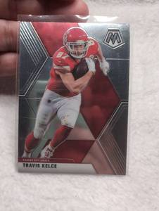 lot 1303 image: Kansas City Chiefs Travis Kelce Football Trading Card Panini 2020 Mosaic&nbsp