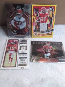 lot 1311 image: Kansas City Chiefs Football Trading Cards Kadarius Toney Chamarri Conner LJarius Sneed Tyreek Hill - 4 ct