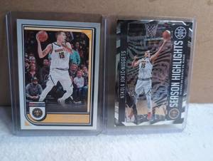 lot 1404 image: Nikola Jokic Basketball Cards NBA Hoops Panini - 2 ct