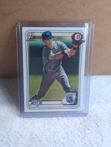 lot 1500 image: Bowman Bobby Witt Jr. BP-25 Kansas City Royals Baseball Card 2020