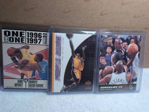 lot 1412 image: Kobe Bryant Basketball Trading Cards Lot 1996-2000 Upper Deck - 3 ct