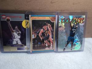 lot 1414 image: Basketball Cards Vince Carter, John Stockton, Kevin Garnett - 3 ct