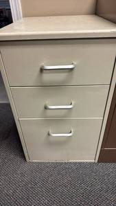 lot 29 image: 3-Drawer Lateral File Cabinet Cream White - 15 W x 18 D x 25 H