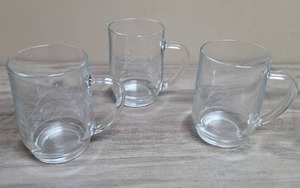 lot 405 image: Chevrolet Glass Beer Mugs Set of 3 Etched Logo