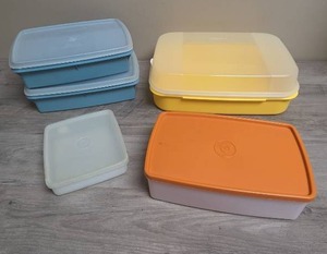 lot 411 image: Tupperware and TupperCraft Food Storage Containers 7-Pieces with Lids