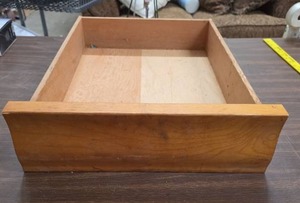 lot 932 image: Wooden Drawer Box with Light Interior 24 x 16 inches