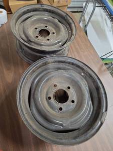lot 958 image: Steel Wheel Rims 5-Lug Pattern Lot of 2