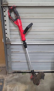 lot 1009 image: Craftsman String Trimmer Weed Wacker Edger Red Black untested, no battery
