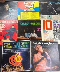 lot 360 image: Lot of 8 Vinyl Record LPs - Out of Sight, Chubby Checker,Polly Bergen, Sarah Vaughan, Faye Adams