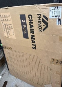 lot 363 image: New in Box - package of 2 - Phinox Chair Mats for Carpet 45x72in each
