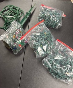 lot 507 image: Green Holiday Light String and Timer Control (lights have all been tested and work)