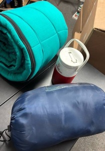 lot 771 image: Kentucky Fried Chicken Drink Cooler and two Sleeping Bags
