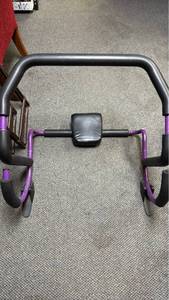 lot 774 image: Exercise Ab Roller with Purple Frame with Black Padded Handles